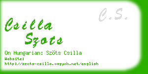 csilla szots business card